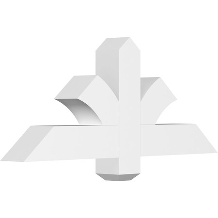 Ekena Millwork Redmond Architectural Grade PVC Gable Bracket, 36"W x 15"H x 4"D x 4"F, 10/12 Pitch GBP036X15X0404RED00